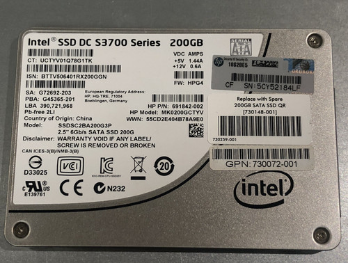 Intel 200gb s3700 ssd - hp,