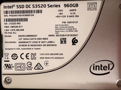 Intel s3520 series - dc,