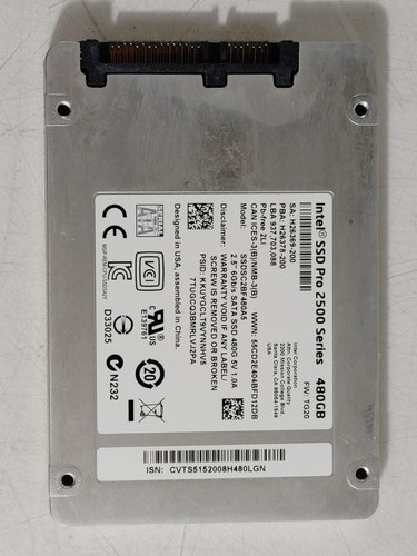 Intel pro 2500 - 2500, ssdsc2bf480a5