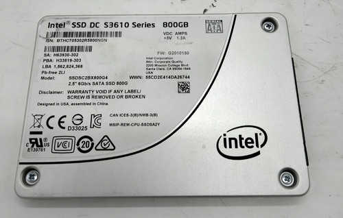 Intel ssd s3610 - 800gb, sata