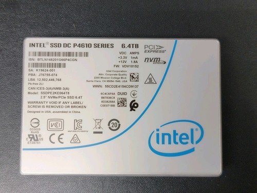 Intel p4610 series 4tb - dc, 6.4tb