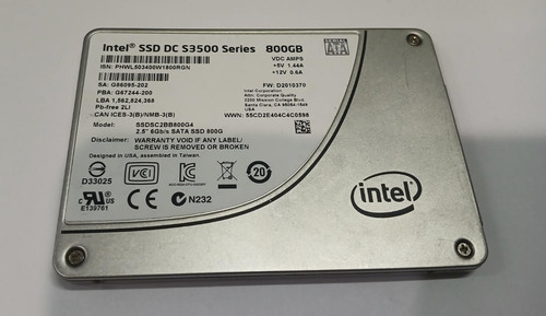 Intel s3500 ssdsc2bb800g4 - intel,