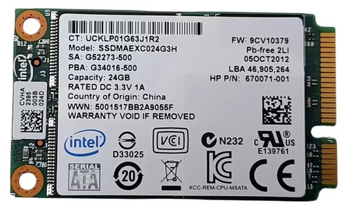 670071 001 intel 24gb - hp,